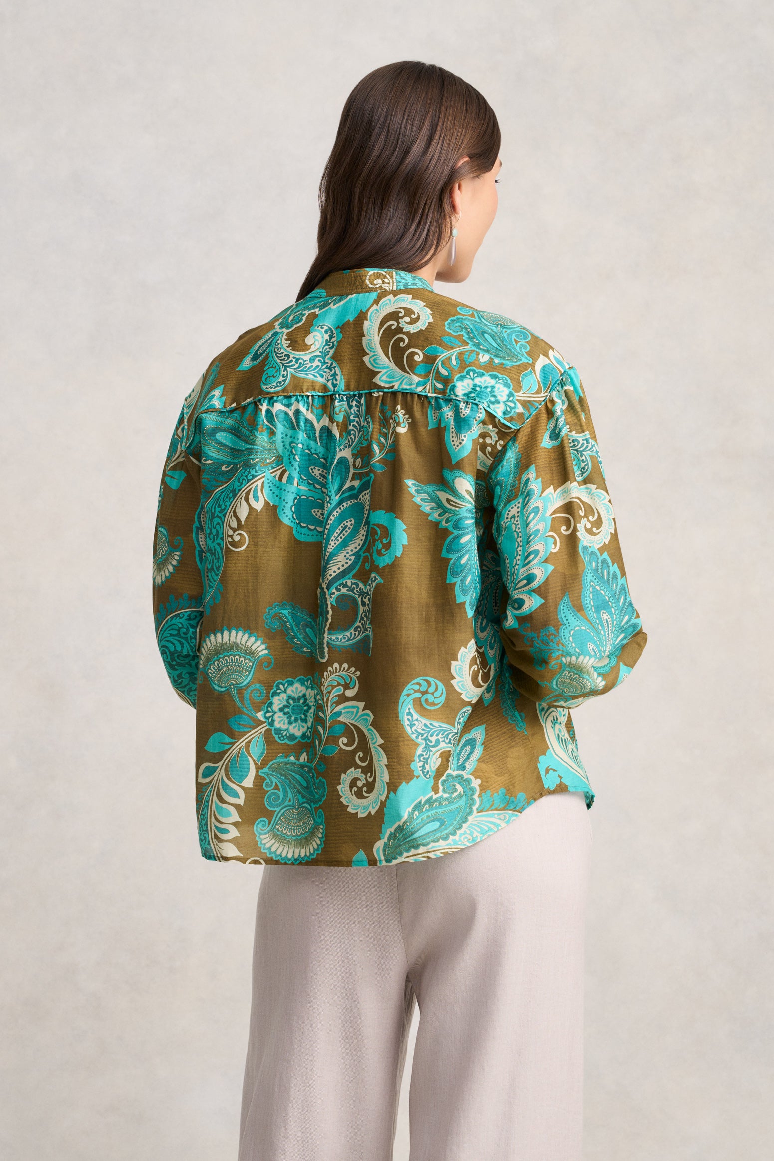 Cotton Silk Blouse - Statement Paisley