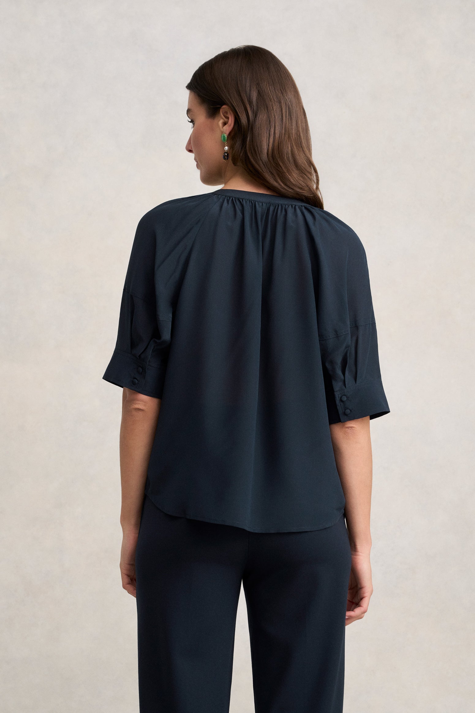 Silk Blouse - Ink