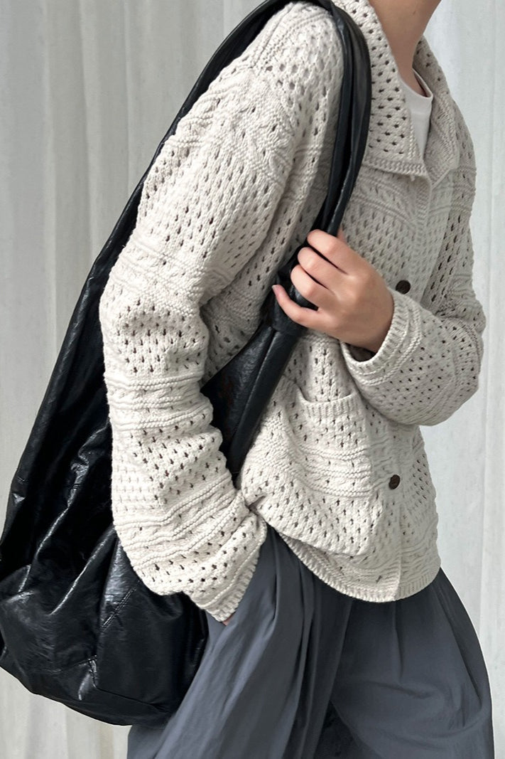Openwork Knit Cardigan