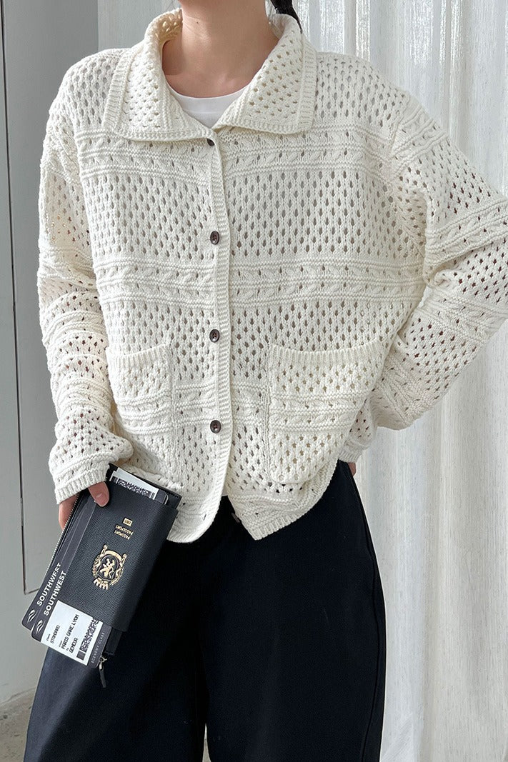 Openwork Knit Cardigan